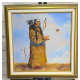 Original Art Robert Taylor "Where Echoes of The Spirits Still Dwell" Painting Native American