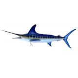 Impressive Blue Marlin Replica Fish Mount Wall Decor - 102in Long Nautical Art