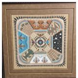 Herbert Ben Sr. Navajo Sandpainting Art: Authentic Native American Framed