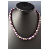 Vintage Mexican Modernist Rancho Alegre TM-33 Sterling Silver & Amethyst Necklace