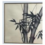 Masako Van Leijenhorst Original Sumi-e Ink Wash Art - Cardinal & Bamboo