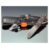 Bark River Knives A-2 Fixed Blade Bushcraft Knife with Leather Sheath