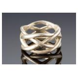 Tiffany & Co. Italy Sterling Silver Love Knot Ring Sz 8.75