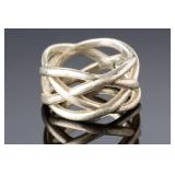 Tiffany & Co. Italy Sterling Silver Love Knot Ring Sz 8.75