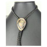 ARTURO RIVERA Taxco Sterling Silver Modernist Bolo Tie 1960s