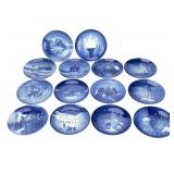 Vintage Danish B&G Bing & Grøndahl Christmas & Olympic Porcelain Plates, Lot of 14