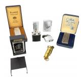 Lot of 8 Vintage Lighters: Zippo, Colibri, Ronson, Flamax, Barlow