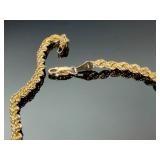 Classic 10K Yellow Gold Rope Chain Bracelet - 8" x 3mm, 1.8g - Signed AAJ