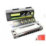 Lot of 4 Harmonicas: 3 Lee Oskar by Tombo (Japan) & 1 The Bandmaster GDR