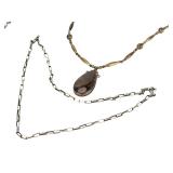 Vintage Native American Southwest Sterling Silver & Stone Necklaces (4)