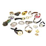 Large Lot of 19 Vintage & Modern Assorted Wristwatches - Untested, For Repair