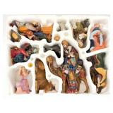 Kirkland Signature 75177 Porcelain Nativity Scene Set with Wood Creche