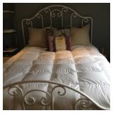 White Wrought Iron Head Board and Footboard