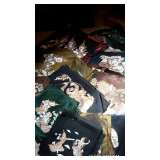 Jewel Toned, Hand Painted Silk Thai squares