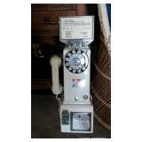 Bell System 3 Coin Slot Telephone (Please deposit 1.25 for the first 3 mins)Hali