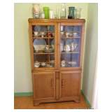 Art Deco Oak China Cabinet