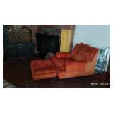Vintage Lounge Chair with Ottoman