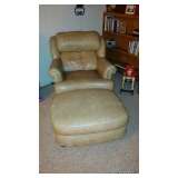 Leather Lounge Chair and Ottoman