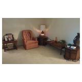 End Tables, Coffee Table, Swivel Rocker Chair, Mid Century Lamp