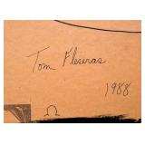 Framed Original Oil Painting by Tom Fleseras, 1988, Titled "Crucifix"