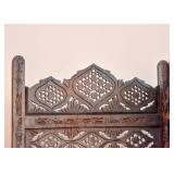 SOLD--Lot #103, Carved Ebony Wood 3-Panel Screen / Room Divider, $250