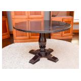 Round Ebony Wood Dining Table