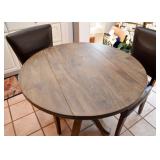 BUY IT NOW!  Lot #107, Bistro-Size Dining Table (Grayish Wood Tone) & 2 Chairs, $300