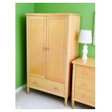 BUY IT NOW!  Lot #109, Light Wood Tone Wardrobe, $150