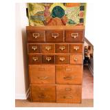 Vintage Oak File Cabinet / Drawers