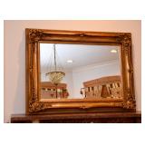 Ornate High Relief Gilt Framed Wall Mirror