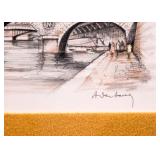 French Framed Artwork, Signed