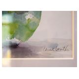 Framed Floral Still Life Watercolor Painting, Signed