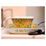 Porcelain Dish & Bowl Set (Birds & Peaches)