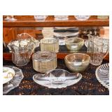 Crystal, Pressed Glass, Cut Glass