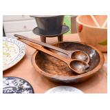 Wood Salad Bowl & Salad Servers