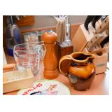 Kitchenware, Pepper Mill, Pottery Pitcher, Cutlery