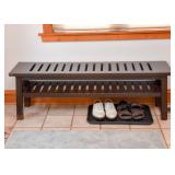 Slatted Wood Bench