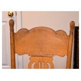 BUY IT NOW!  Lot #116, Antique Oak Harp Back Chairs (Pair), $150 for the pair