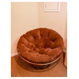 BUY IT NOW!  Lot #118, Papasan Chair with Brown Cushions (There are 2 available), $75 Each