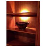 Cherry Entertainment Center (3 Piece Set with Lighted Display Shelves)