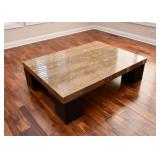 Large Contemporary Stone Top Cocktail / Coffee Table
