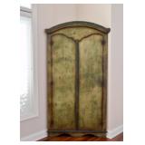 Distressed Finish Corner Armoire