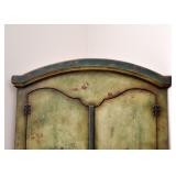 Distressed Finish Corner Armoire