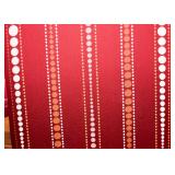 Set of 6 Red Upholstered Dining Chairs