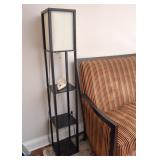 Floor Lamp with Display Shelves