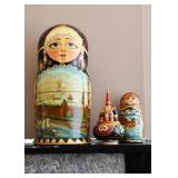 Massive Matryoshka Doll and Smaller One (Russian Nesting Dolls), Russian Music Box