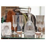 Crystal Champagne Glasses / Stemware, Decanter, Porcelain Picture Frames & Egg Cups
