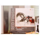 Red Finish Stainless Steel German Mixing Bowls