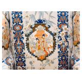 Wingback Chairs with Chinese Upholstery (There are a pair of these.)