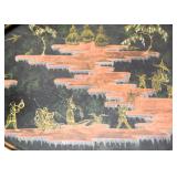 Vintage Tray Table with Asian / Chinese Scene (Top is removable.)